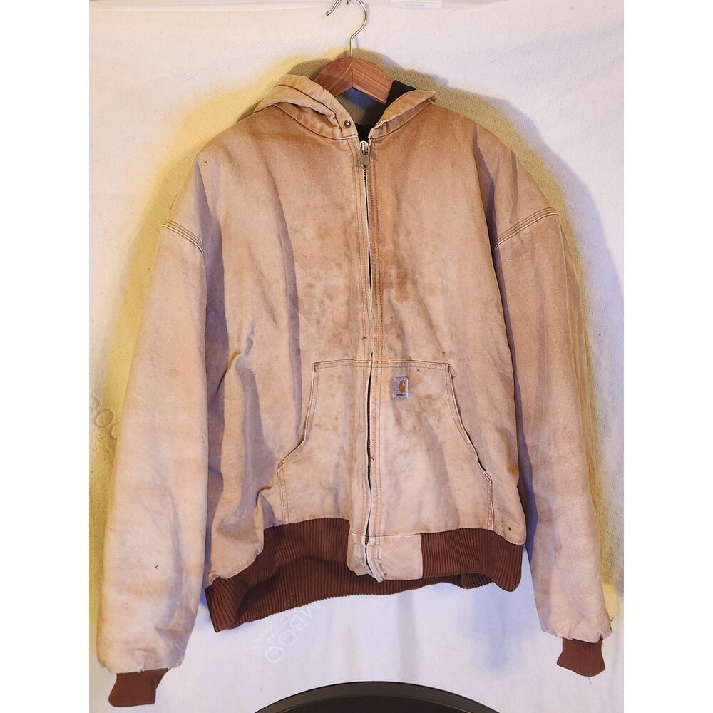 Carhartt Jacket J140 5XL Thrashed Faded Distressed Honeycomb Made In USA